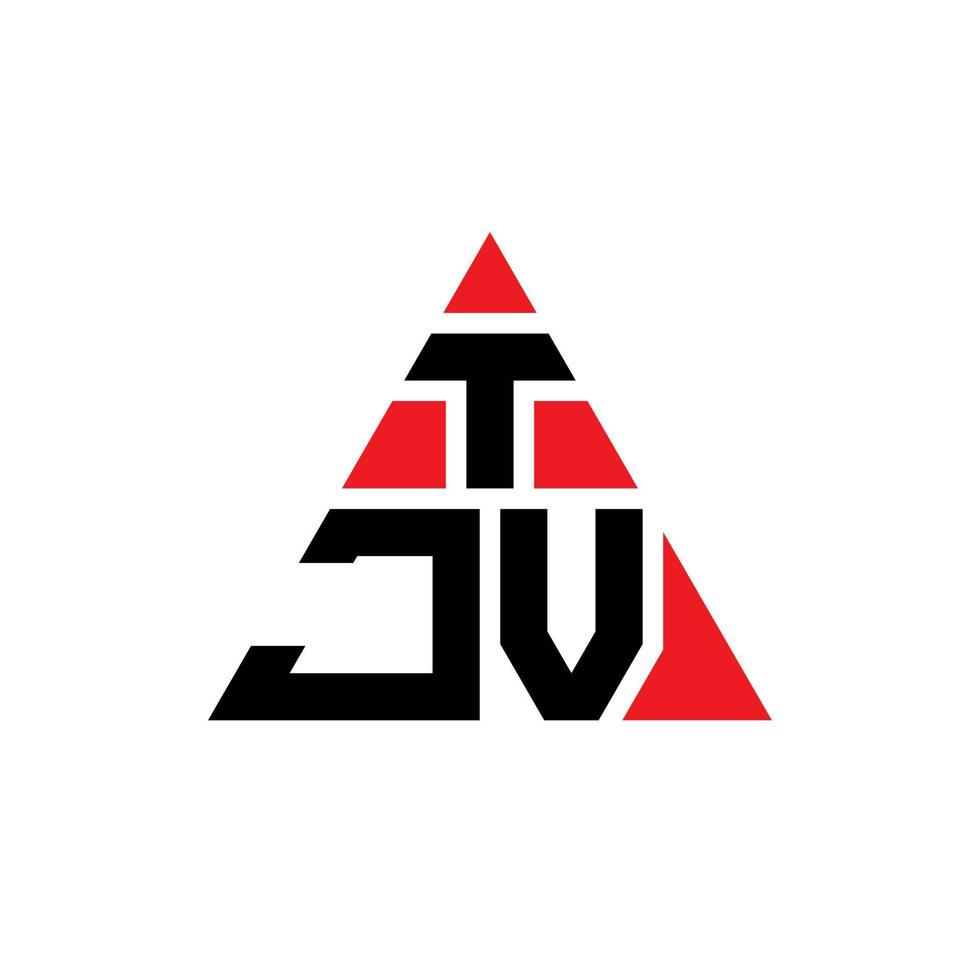 tjv triangel bokstavslogotypdesign med triangelform. tjv triangel logotyp design monogram. tjv triangel vektor logotyp mall med röd färg. tjv triangulär logotyp enkel, elegant och lyxig logotyp.