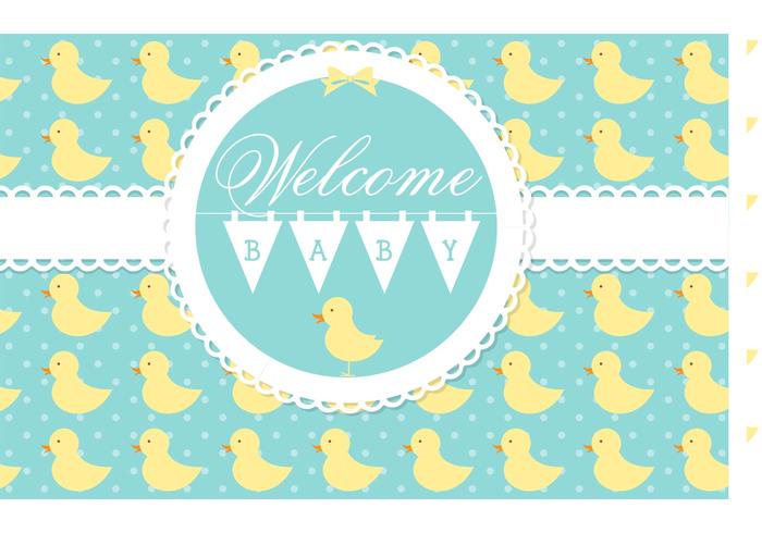 Free Vector Willkommen Baby Card