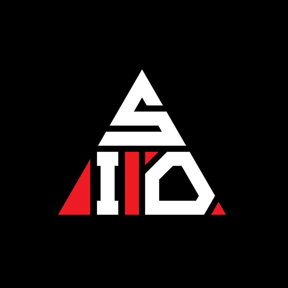 Sio-Dreieck-Buchstaben-Logo-Design mit Dreiecksform. Sio-Dreieck-Logo-Design-Monogramm. Sio-Dreieck-Vektor-Logo-Vorlage mit roter Farbe. Sio dreieckiges Logo einfaches, elegantes und luxuriöses Logo. vektor