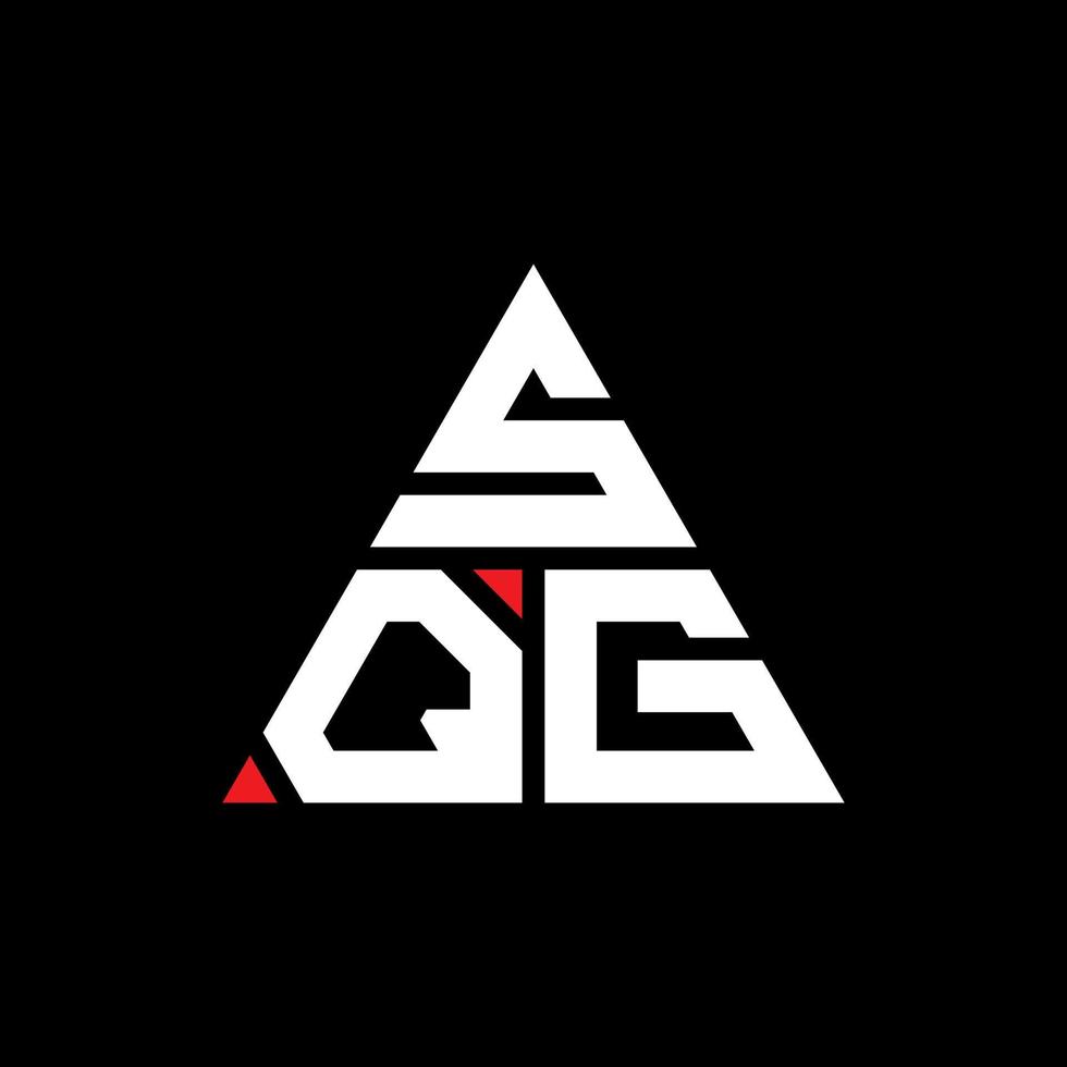 sqg-Dreieck-Buchstaben-Logo-Design mit Dreiecksform. sqg-Dreieck-Logo-Design-Monogramm. sqg-Dreieck-Vektor-Logo-Vorlage mit roter Farbe. sqg dreieckiges Logo einfaches, elegantes und luxuriöses Logo. vektor