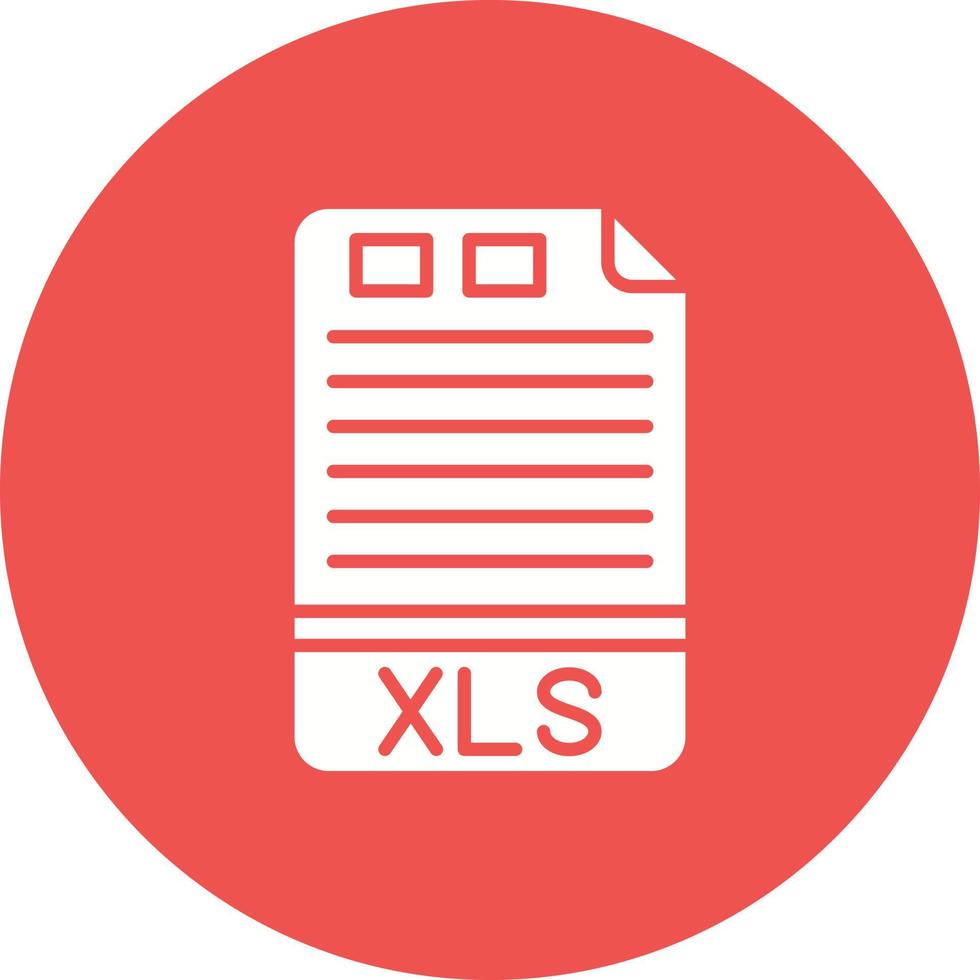 xls glyph cirkel bakgrundsikon vektor