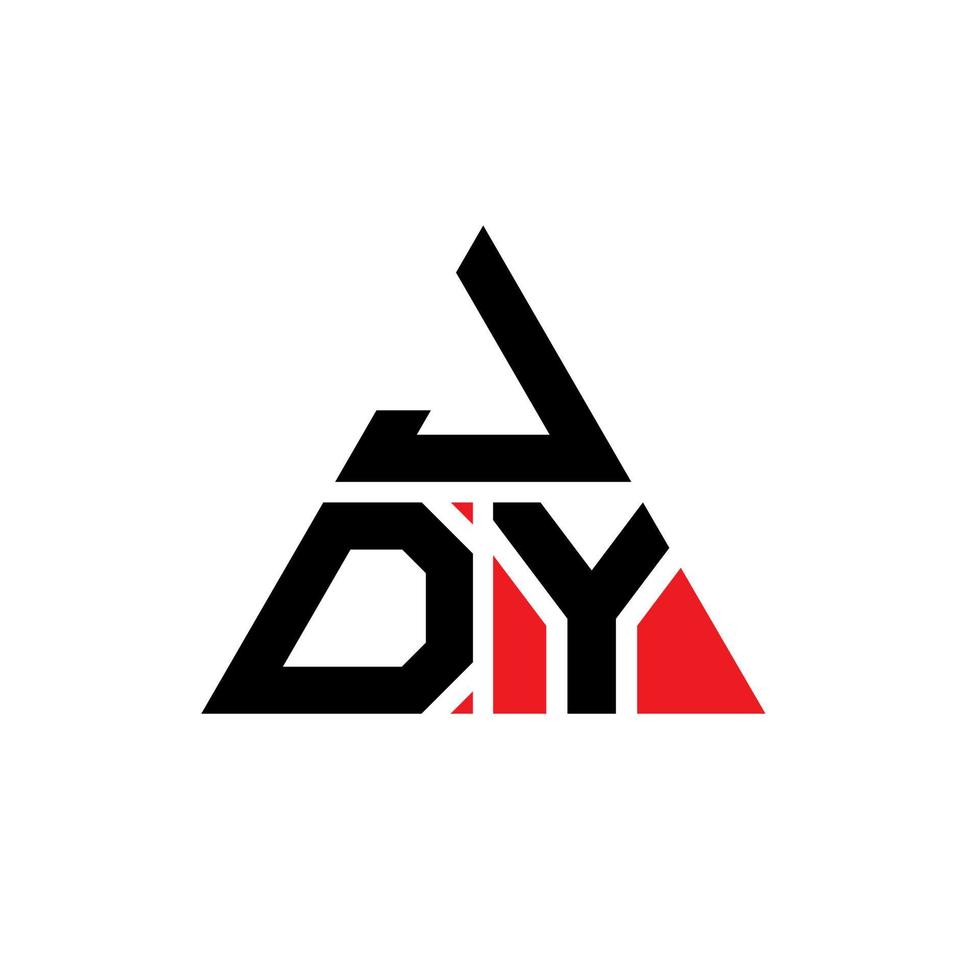JDY-Dreieck-Buchstaben-Logo-Design mit Dreiecksform. JDY-Dreieck-Logo-Design-Monogramm. JDY-Dreieck-Vektor-Logo-Vorlage mit roter Farbe. jdy dreieckiges Logo einfaches, elegantes und luxuriöses Logo. vektor