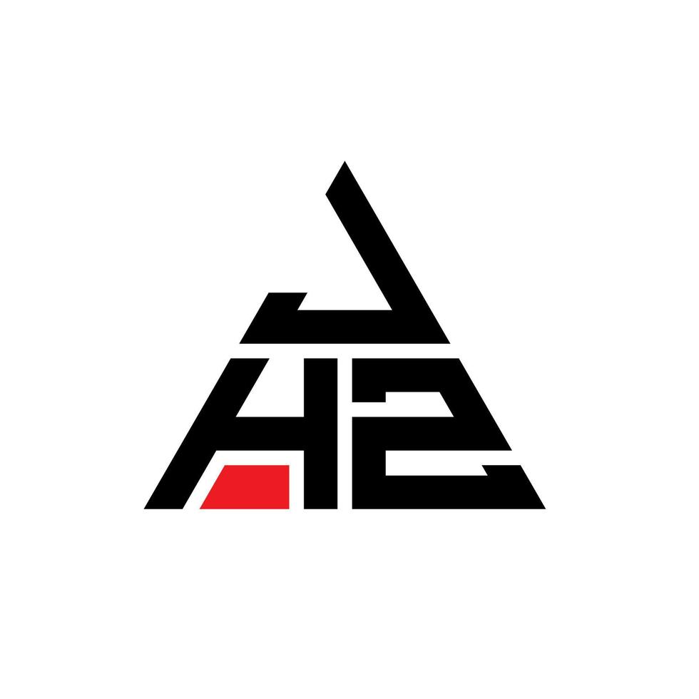 Jhz-Dreieck-Buchstaben-Logo-Design mit Dreiecksform. Jhz-Dreieck-Logo-Design-Monogramm. Jhz-Dreieck-Vektor-Logo-Vorlage mit roter Farbe. jhz dreieckiges Logo einfaches, elegantes und luxuriöses Logo. vektor