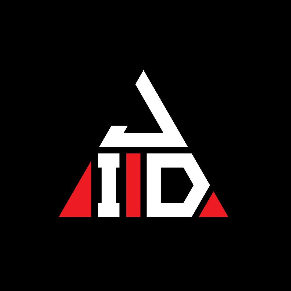 jid triangel bokstavslogotypdesign med triangelform. jid triangel logotyp design monogram. jid triangel vektor logotyp mall med röd färg. jid triangulär logotyp enkel, elegant och lyxig logotyp.