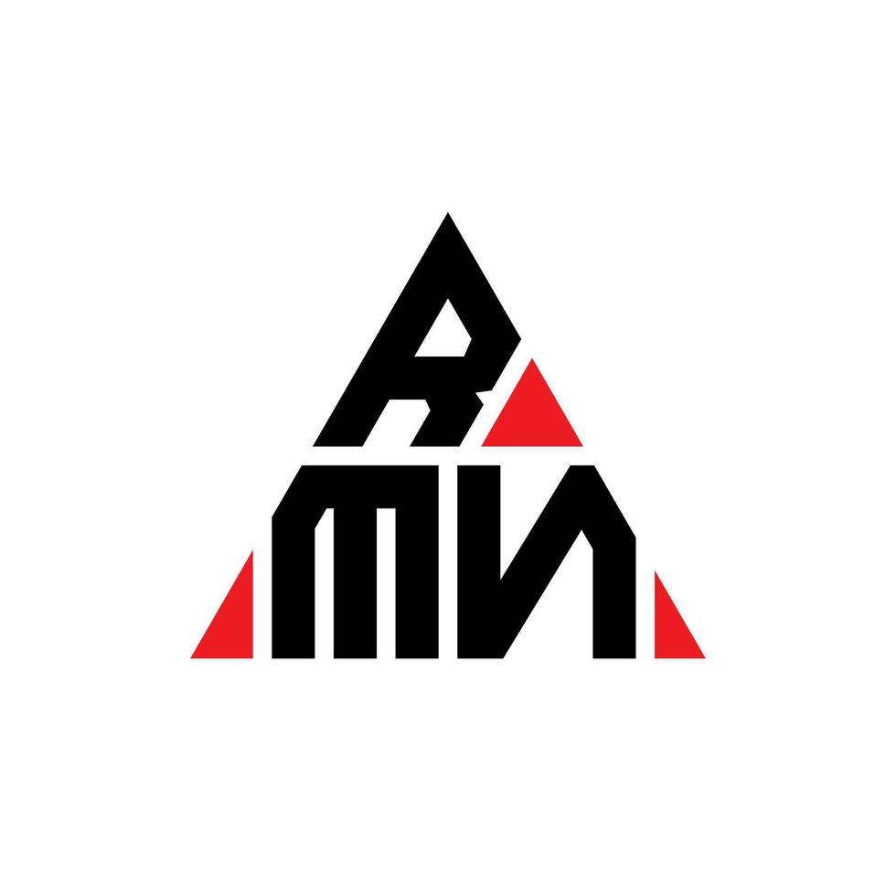 rmn Dreiecksbuchstaben-Logo-Design mit Dreiecksform. rmn dreieck logo design monogramm. rmn-Dreieck-Vektor-Logo-Vorlage mit roter Farbe. rmn dreieckiges Logo einfaches, elegantes und luxuriöses Logo. vektor