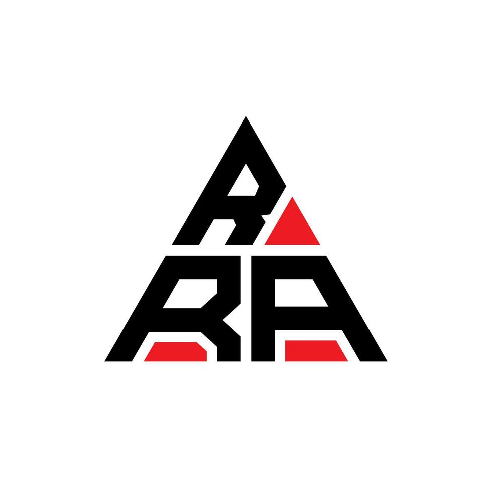 rra-Dreieck-Buchstaben-Logo-Design mit Dreiecksform. rra-Dreieck-Logo-Design-Monogramm. rra-Dreieck-Vektor-Logo-Vorlage mit roter Farbe. rra dreieckiges Logo einfaches, elegantes und luxuriöses Logo. vektor