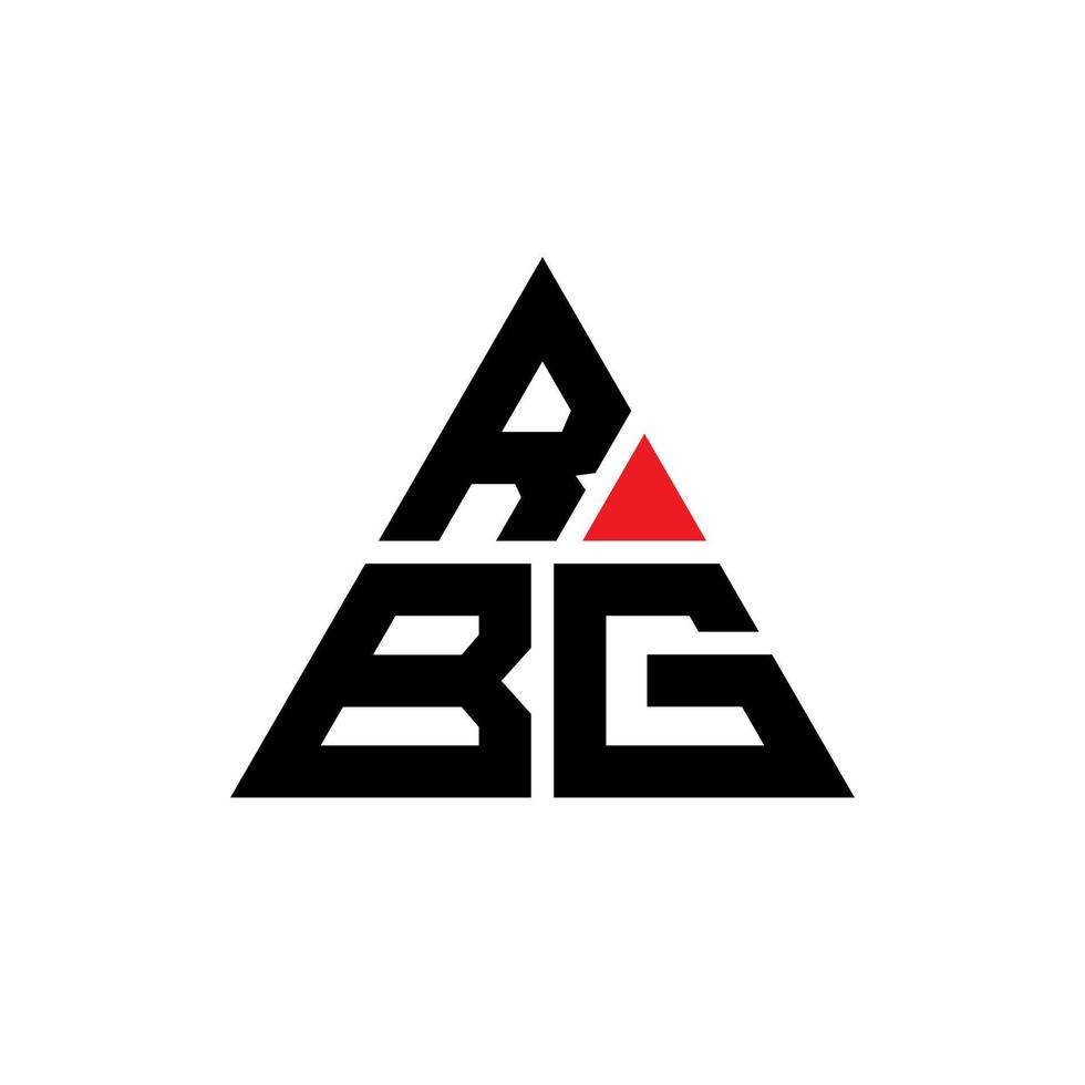 rbg-Dreieck-Buchstaben-Logo-Design mit Dreiecksform. RBG-Dreieck-Logo-Design-Monogramm. RBG-Dreieck-Vektor-Logo-Vorlage mit roter Farbe. rbg dreieckiges logo einfaches, elegantes und luxuriöses logo. vektor