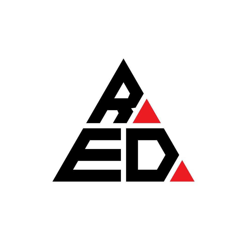 röd triangel bokstavslogotyp design med triangelform. röd triangel logotyp design monogram. röd triangel vektor logotyp mall med röd färg. röd triangulär logotyp enkel, elegant och lyxig logotyp.