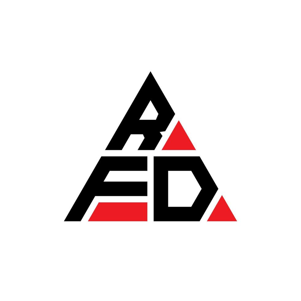 rfd-Dreieck-Buchstaben-Logo-Design mit Dreiecksform. RFD-Dreieck-Logo-Design-Monogramm. RFD-Dreieck-Vektor-Logo-Vorlage mit roter Farbe. dreieckiges rfd-logo einfaches, elegantes und luxuriöses logo. vektor