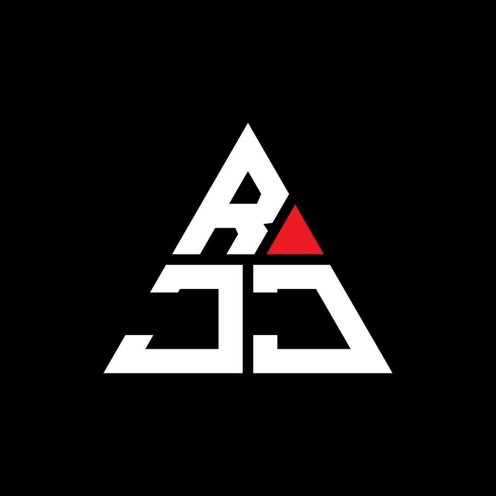 RJJ-Dreieck-Buchstaben-Logo-Design mit Dreiecksform. RJJ-Dreieck-Logo-Design-Monogramm. RJJ-Dreieck-Vektor-Logo-Vorlage mit roter Farbe. rjj dreieckiges logo einfaches, elegantes und luxuriöses logo. vektor