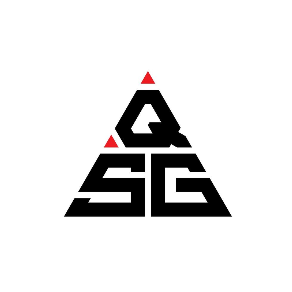 qsg-Dreieck-Buchstaben-Logo-Design mit Dreiecksform. qsg-Dreieck-Logo-Design-Monogramm. Qsg-Dreieck-Vektor-Logo-Vorlage mit roter Farbe. qsg dreieckiges Logo einfaches, elegantes und luxuriöses Logo. vektor