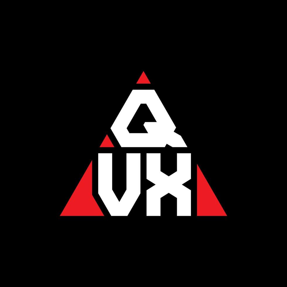 qvx Dreiecksbuchstaben-Logo-Design mit Dreiecksform. qvx-Dreieck-Logo-Design-Monogramm. qvx-Dreieck-Vektor-Logo-Vorlage mit roter Farbe. qvx dreieckiges Logo einfaches, elegantes und luxuriöses Logo. vektor