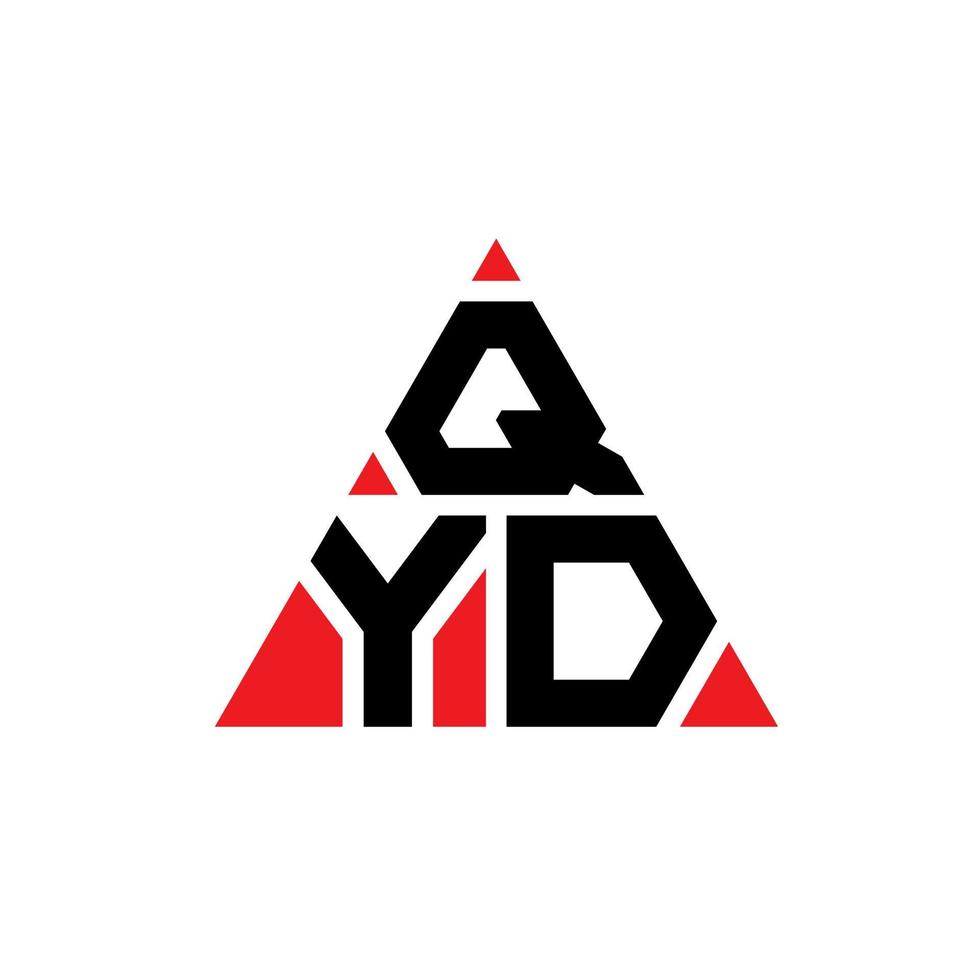 QYD-Dreieck-Buchstaben-Logo-Design mit Dreiecksform. qyd-Dreieck-Logo-Design-Monogramm. QYD-Dreieck-Vektor-Logo-Vorlage mit roter Farbe. qyd dreieckiges Logo einfaches, elegantes und luxuriöses Logo. vektor