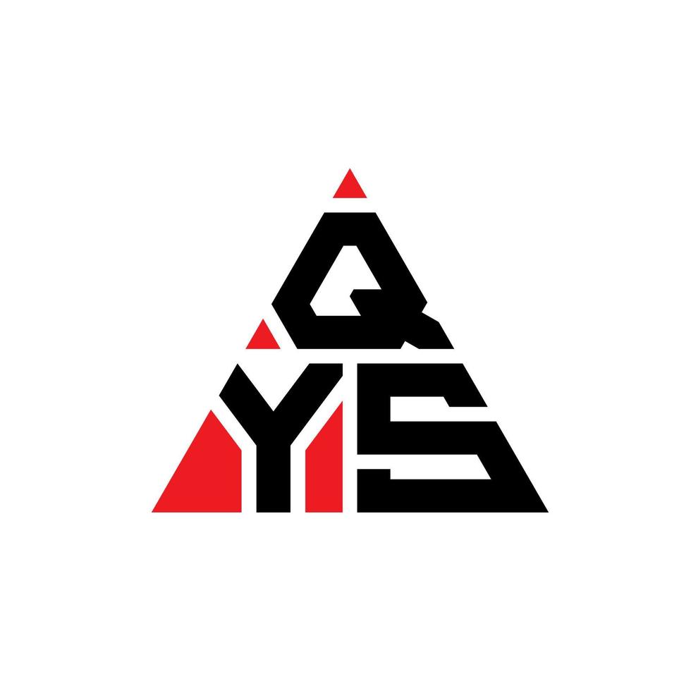 qys triangel bokstavslogotypdesign med triangelform. qys triangel logotyp design monogram. qys triangel vektor logotyp mall med röd färg. qys trekantiga logotyp enkel, elegant och lyxig logotyp.