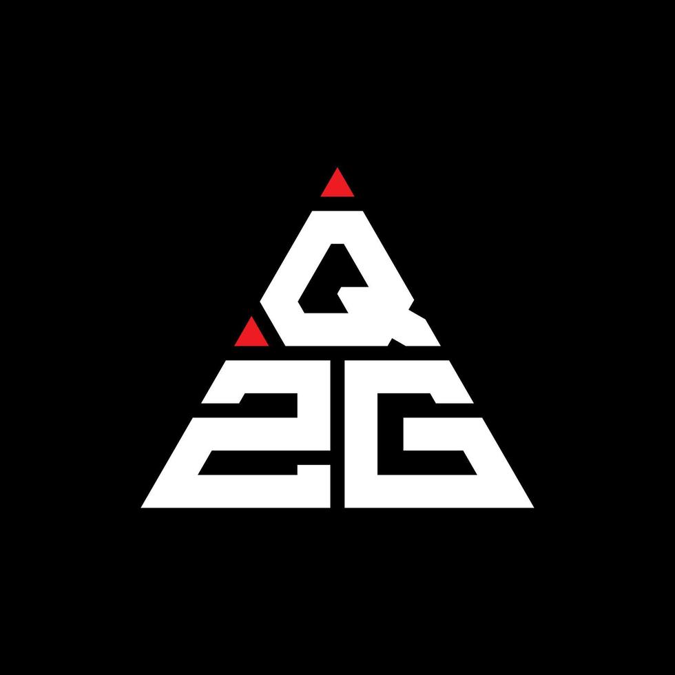 qzg-Dreieck-Buchstaben-Logo-Design mit Dreiecksform. qzg-Dreieck-Logo-Design-Monogramm. qzg-Dreieck-Vektor-Logo-Vorlage mit roter Farbe. qzg dreieckiges Logo einfaches, elegantes und luxuriöses Logo. vektor