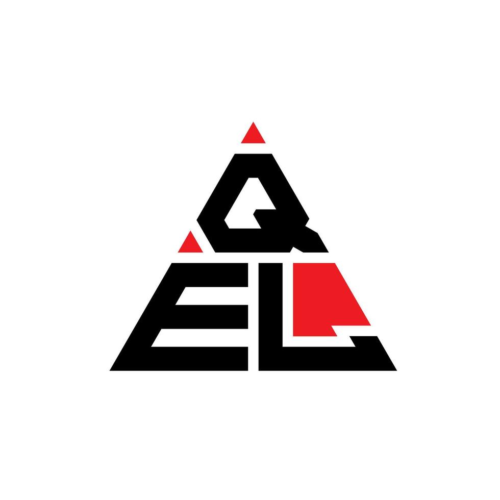 qel Dreiecksbuchstaben-Logo-Design mit Dreiecksform. Qel-Dreieck-Logo-Design-Monogramm. Qel-Dreieck-Vektor-Logo-Vorlage mit roter Farbe. qel dreieckiges Logo einfaches, elegantes und luxuriöses Logo. vektor