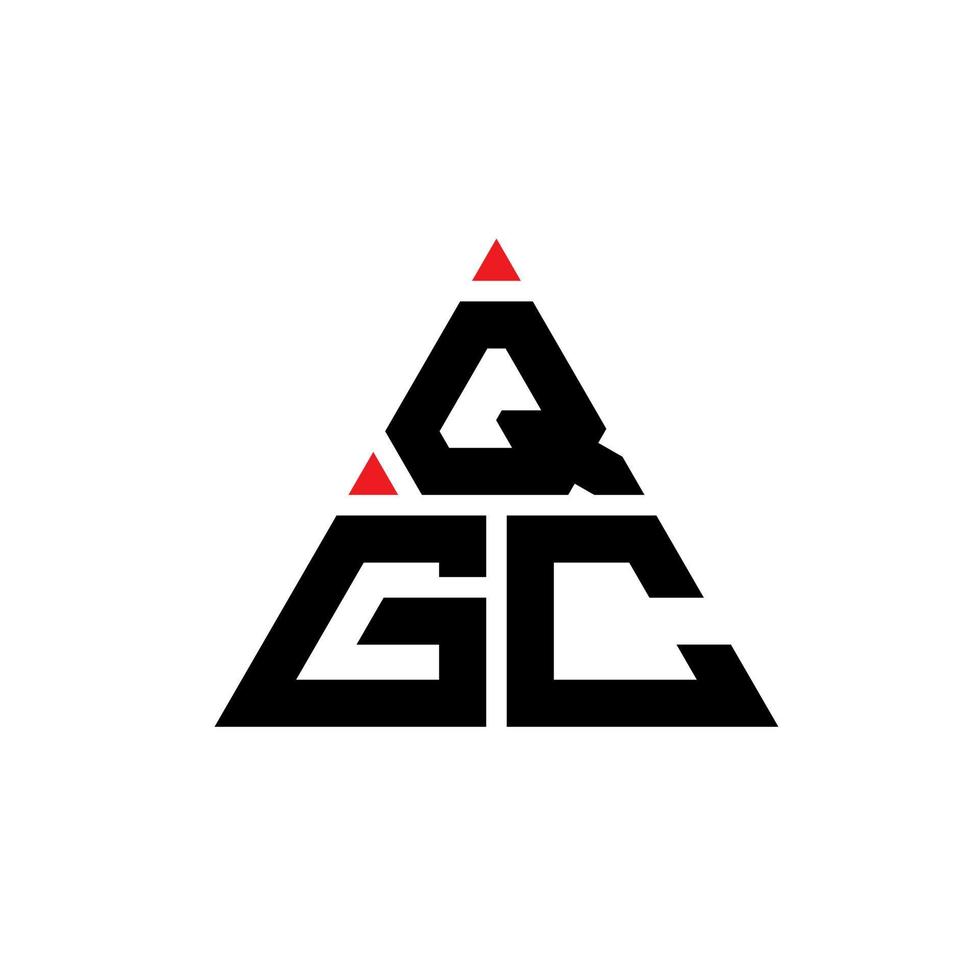 qgc-Dreieck-Buchstaben-Logo-Design mit Dreiecksform. qgc-Dreieck-Logo-Design-Monogramm. qgc-Dreieck-Vektor-Logo-Vorlage mit roter Farbe. qgc dreieckiges Logo einfaches, elegantes und luxuriöses Logo. vektor