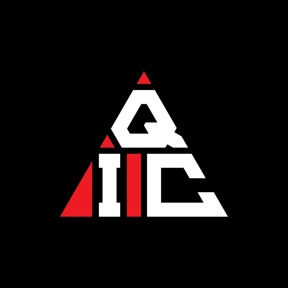 Qic-Dreieck-Buchstaben-Logo-Design mit Dreiecksform. Qic-Dreieck-Logo-Design-Monogramm. Qic-Dreieck-Vektor-Logo-Vorlage mit roter Farbe. qic dreieckiges logo einfaches, elegantes und luxuriöses logo. vektor