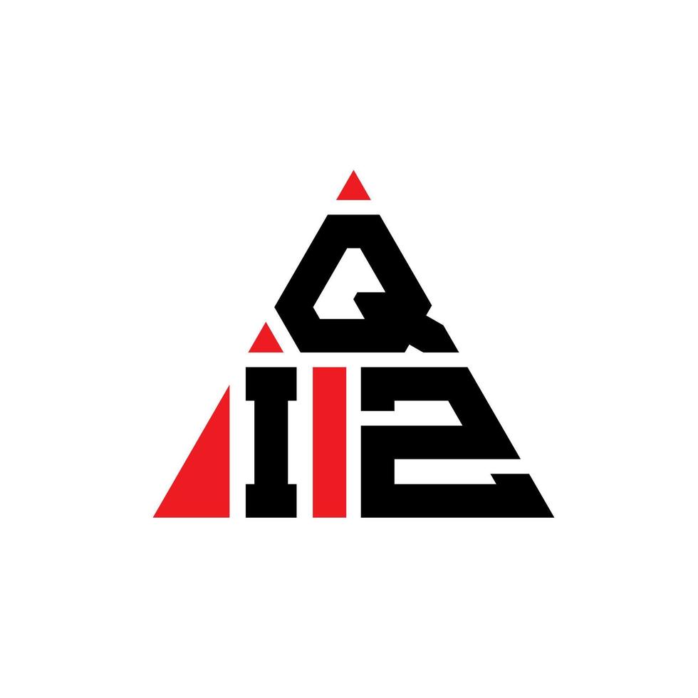 Qiz-Dreieck-Buchstaben-Logo-Design mit Dreiecksform. Qiz-Dreieck-Logo-Design-Monogramm. Qiz-Dreieck-Vektor-Logo-Vorlage mit roter Farbe. qiz dreieckiges logo einfaches, elegantes und luxuriöses logo. vektor