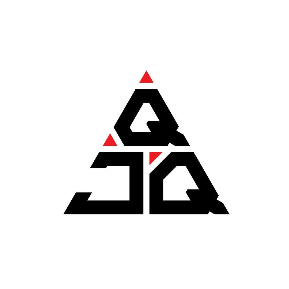 qjq Dreiecksbuchstaben-Logo-Design mit Dreiecksform. qjq Dreieck-Logo-Design-Monogramm. QJQ-Dreieck-Vektor-Logo-Vorlage mit roter Farbe. qjq dreieckiges Logo einfaches, elegantes und luxuriöses Logo. vektor