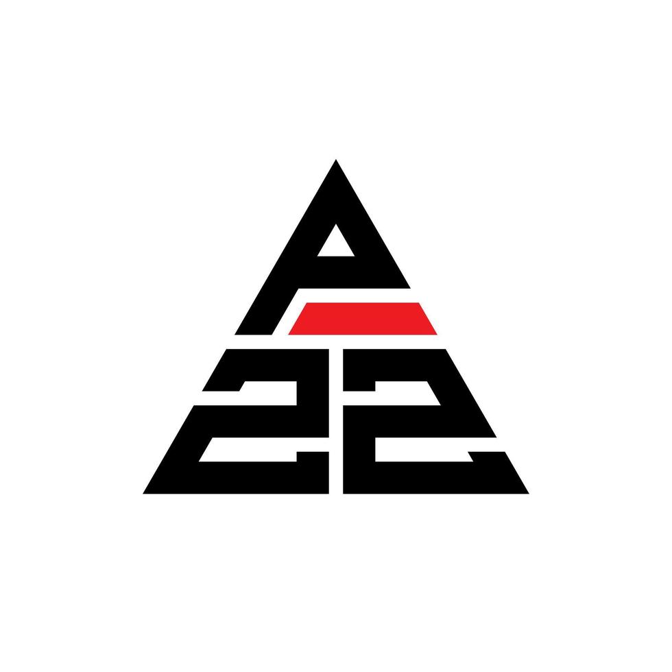 pzz Dreiecksbuchstaben-Logo-Design mit Dreiecksform. Pzz-Dreieck-Logo-Design-Monogramm. Pzz-Dreieck-Vektor-Logo-Vorlage mit roter Farbe. pzz dreieckiges Logo einfaches, elegantes und luxuriöses Logo. vektor