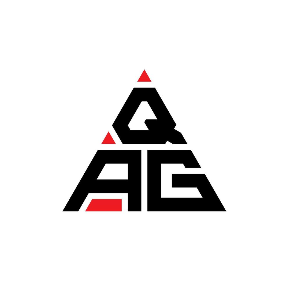QAG-Dreieck-Buchstaben-Logo-Design mit Dreiecksform. QAG-Dreieck-Logo-Design-Monogramm. QAG-Dreieck-Vektor-Logo-Vorlage mit roter Farbe. qag dreieckiges logo einfaches, elegantes und luxuriöses logo. vektor