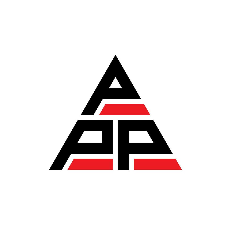 Ppp-Dreieck-Buchstaben-Logo-Design mit Dreiecksform. Ppp-Dreieck-Logo-Design-Monogramm. Ppp-Dreieck-Vektor-Logo-Vorlage mit roter Farbe. ppp dreieckiges Logo einfaches, elegantes und luxuriöses Logo. vektor