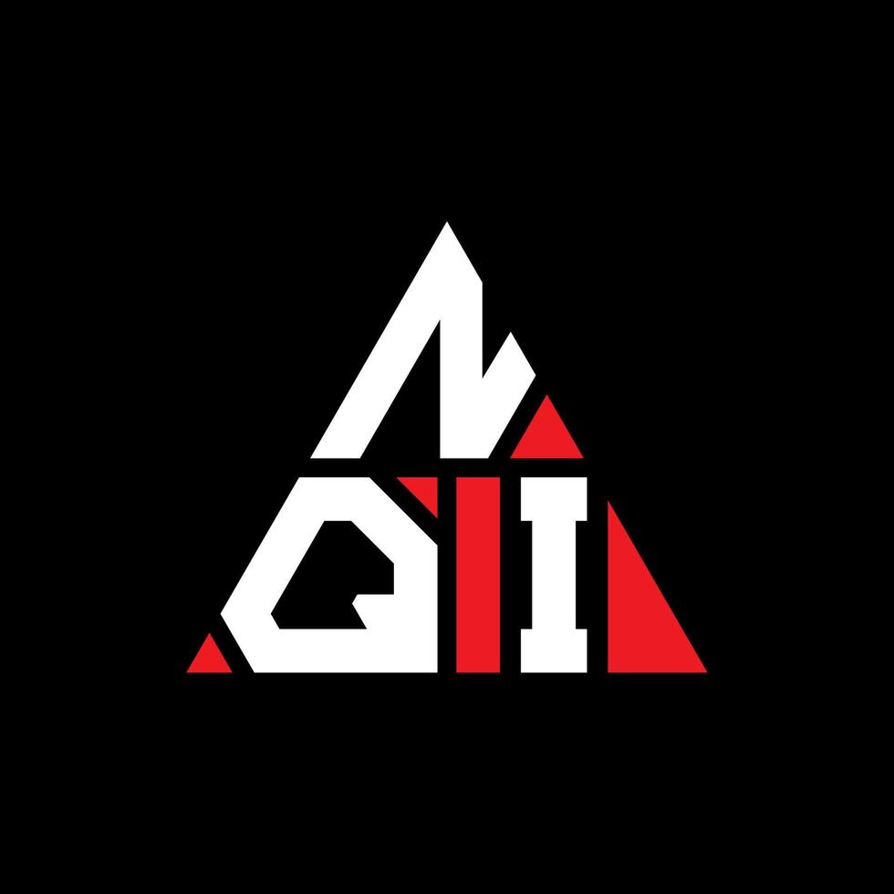 nqi-Dreieck-Buchstaben-Logo-Design mit Dreiecksform. nqi-Dreieck-Logo-Design-Monogramm. nqi-Dreieck-Vektor-Logo-Vorlage mit roter Farbe. nqi dreieckiges Logo einfaches, elegantes und luxuriöses Logo. vektor