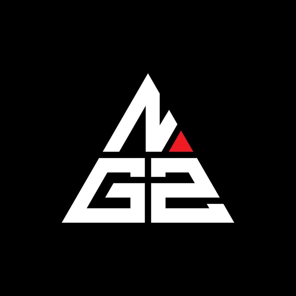 ngz-Dreieck-Buchstaben-Logo-Design mit Dreiecksform. ngz-Dreieck-Logo-Design-Monogramm. ngz-Dreieck-Vektor-Logo-Vorlage mit roter Farbe. ngz dreieckiges Logo einfaches, elegantes und luxuriöses Logo. vektor