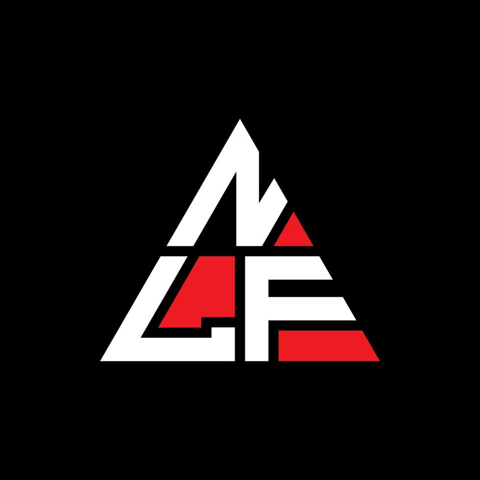 nlf-Dreieck-Buchstaben-Logo-Design mit Dreiecksform. nlf-Dreieck-Logo-Design-Monogramm. nlf-Dreieck-Vektor-Logo-Vorlage mit roter Farbe. nlf dreieckiges Logo einfaches, elegantes und luxuriöses Logo. vektor