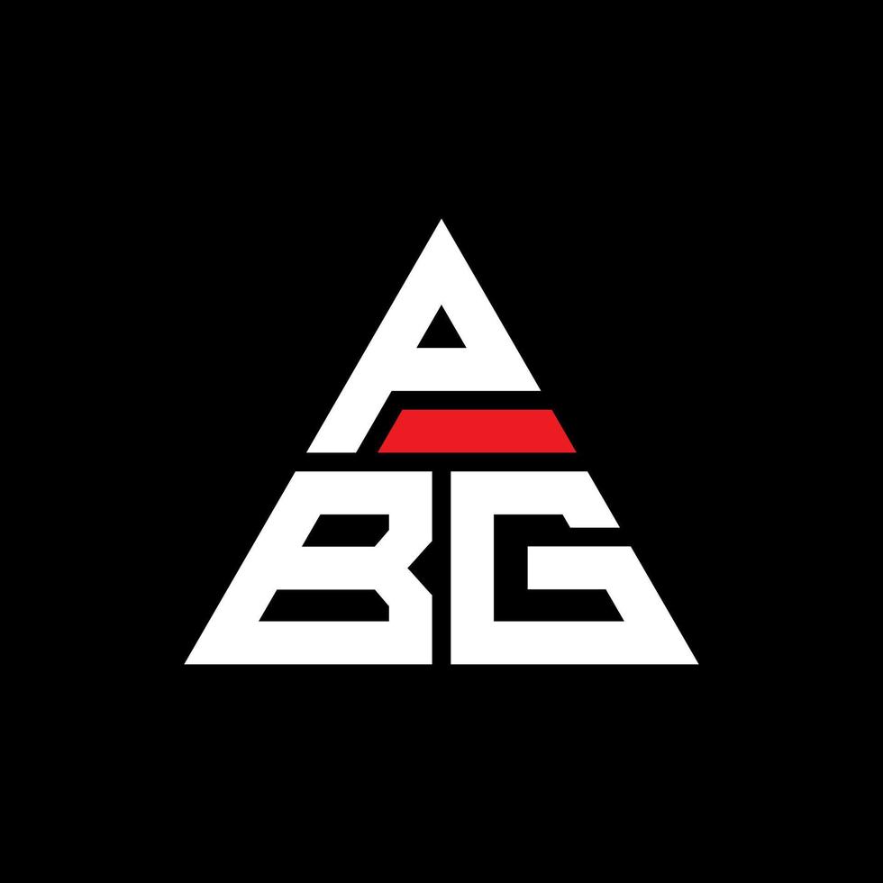 pbg Dreiecksbuchstaben-Logo-Design mit Dreiecksform. Pbg-Dreieck-Logo-Design-Monogramm. Pbg-Dreieck-Vektor-Logo-Vorlage mit roter Farbe. pbg dreieckiges logo einfaches, elegantes und luxuriöses logo. vektor
