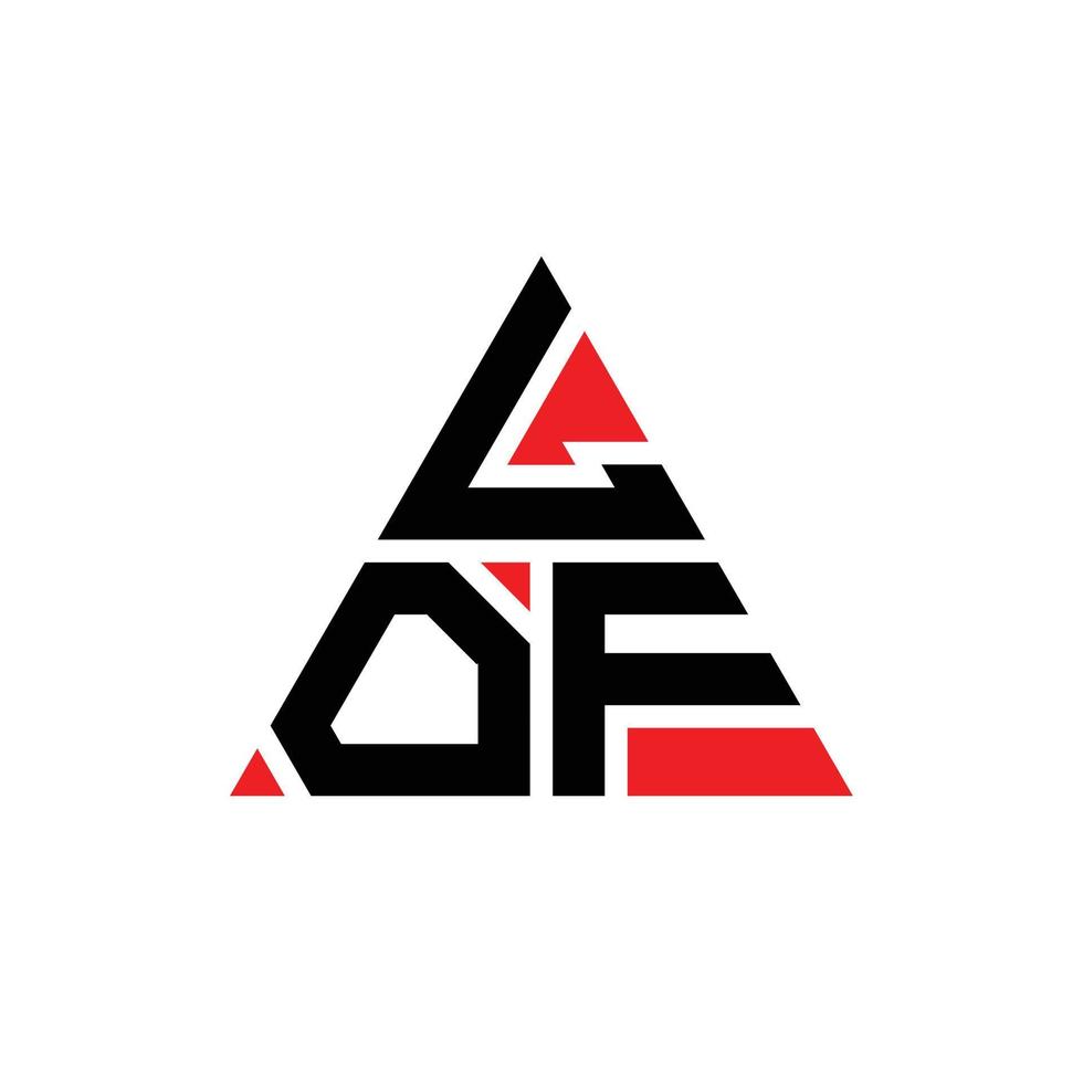lof Dreiecksbuchstaben-Logo-Design mit Dreiecksform. lof Dreieck-Logo-Design-Monogramm. lof-Dreieck-Vektor-Logo-Vorlage mit roter Farbe. lof dreieckiges Logo einfaches, elegantes und luxuriöses Logo. vektor