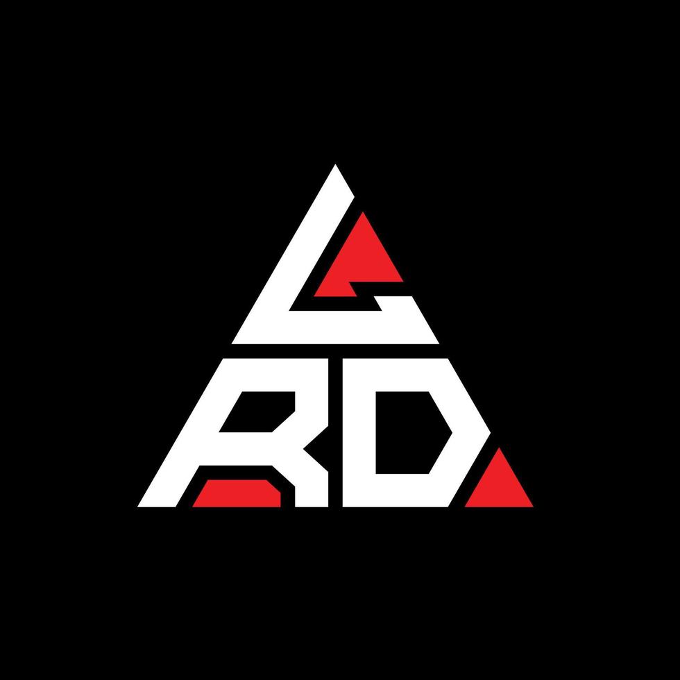LRD-Dreieck-Buchstaben-Logo-Design mit Dreiecksform. LRD-Dreieck-Logo-Design-Monogramm. lrd-Dreieck-Vektor-Logo-Vorlage mit roter Farbe. lrd dreieckiges Logo einfaches, elegantes und luxuriöses Logo. vektor