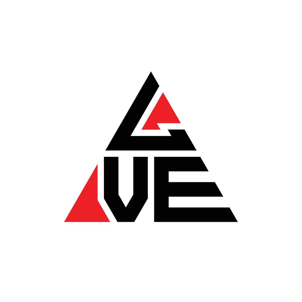 Lve-Dreieck-Buchstaben-Logo-Design mit Dreiecksform. Lve-Dreieck-Logo-Design-Monogramm. lve-Dreieck-Vektor-Logo-Vorlage mit roter Farbe. lve dreieckiges Logo einfaches, elegantes und luxuriöses Logo. vektor