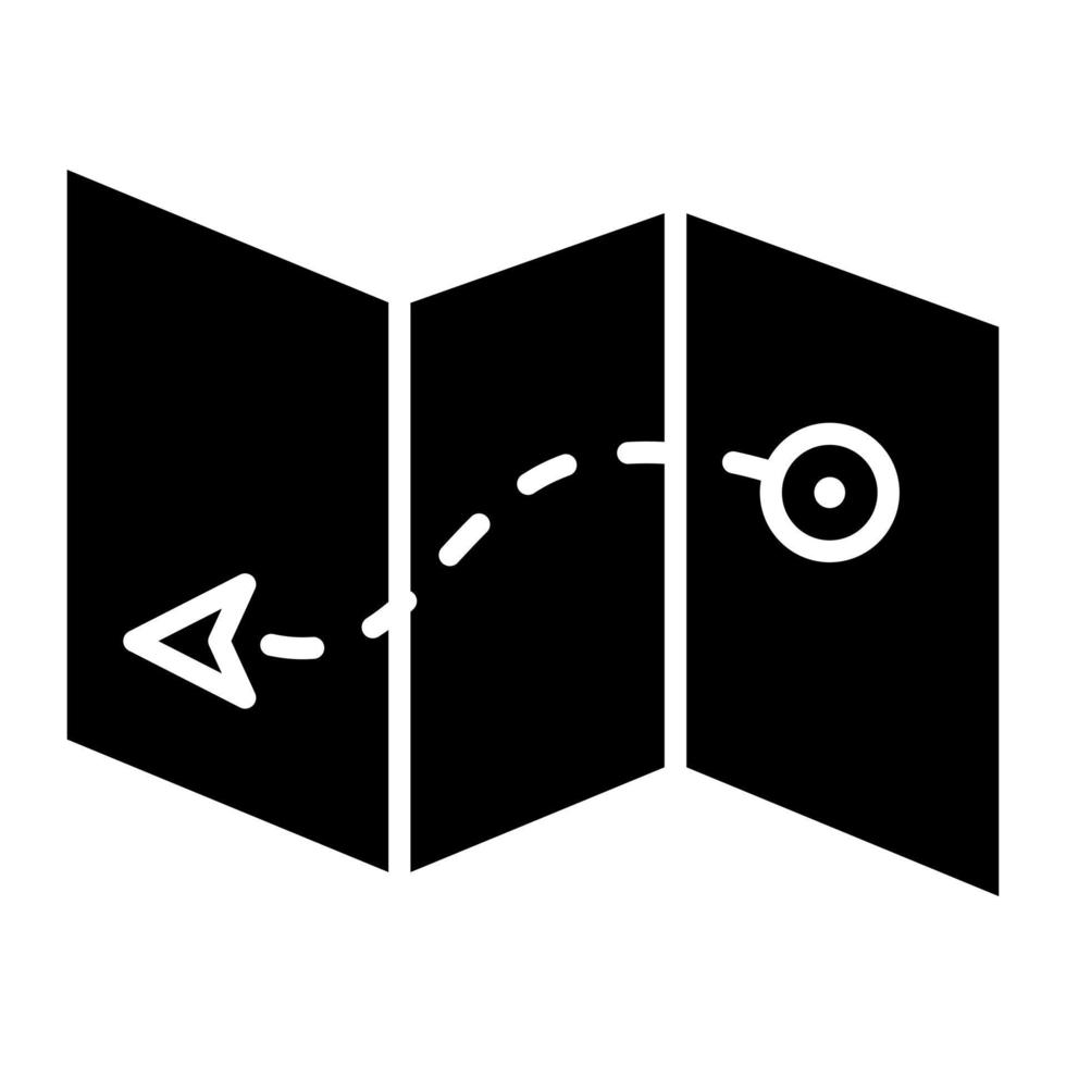 Papierkarten-Glyphe-Symbol vektor