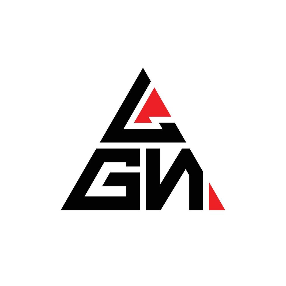 lgn-Dreieck-Buchstaben-Logo-Design mit Dreiecksform. Lgn-Dreieck-Logo-Design-Monogramm. LGN-Dreieck-Vektor-Logo-Vorlage mit roter Farbe. lgn dreieckiges logo einfaches, elegantes und luxuriöses logo. vektor