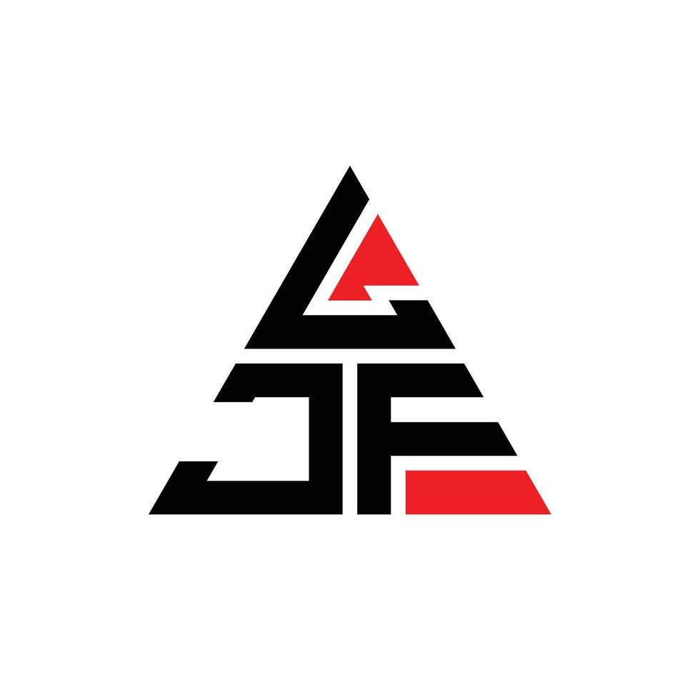 ljf Dreiecksbuchstaben-Logo-Design mit Dreiecksform. LJF-Dreieck-Logo-Design-Monogramm. LJF-Dreieck-Vektor-Logo-Vorlage mit roter Farbe. ljf dreieckiges Logo einfaches, elegantes und luxuriöses Logo. vektor