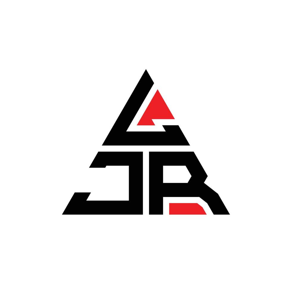 ljr-Dreieck-Buchstaben-Logo-Design mit Dreiecksform. LJR-Dreieck-Logo-Design-Monogramm. LJR-Dreieck-Vektor-Logo-Vorlage mit roter Farbe. ljr dreieckiges logo einfaches, elegantes und luxuriöses logo. vektor