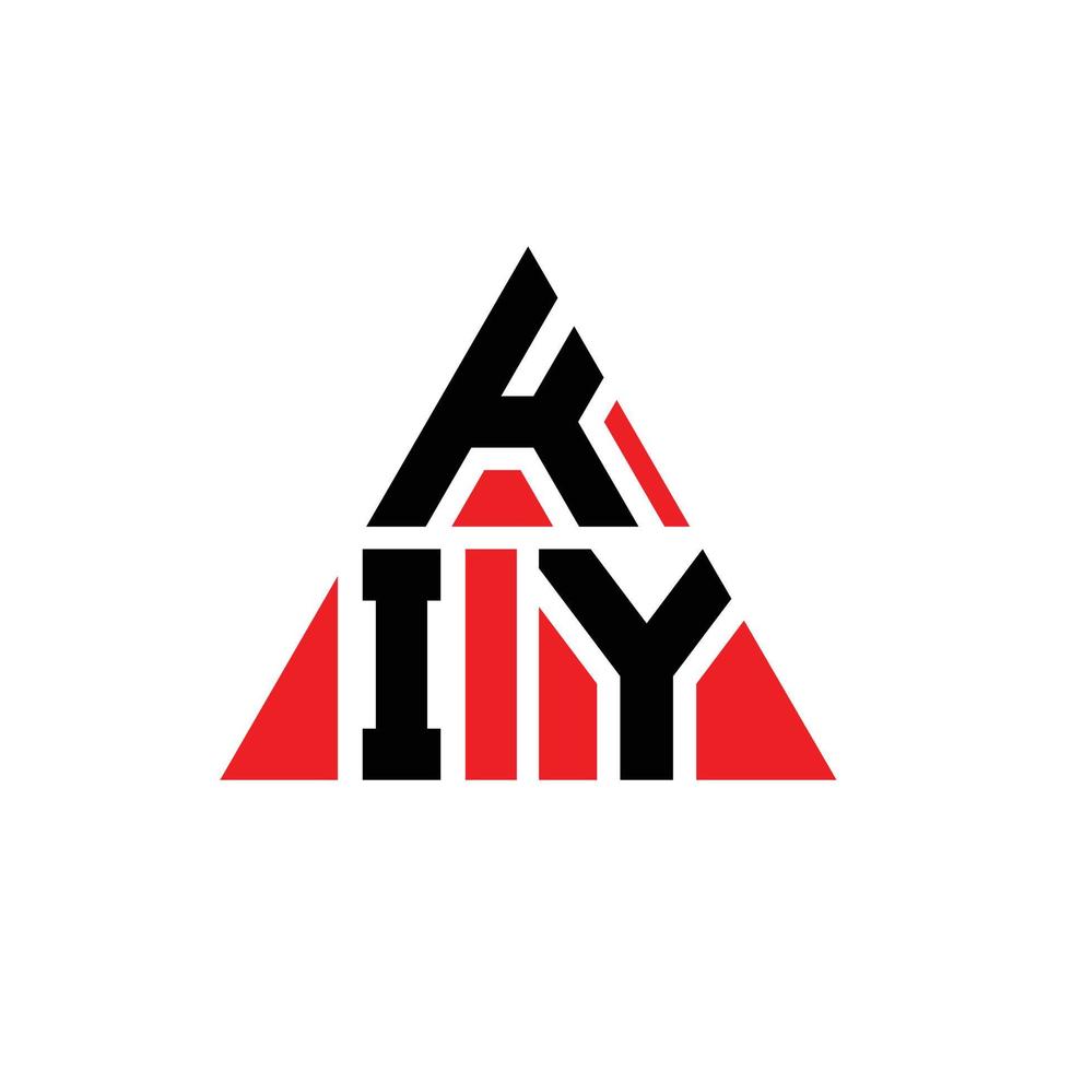kiy triangel bokstavslogotypdesign med triangelform. kiy triangel logotyp design monogram. kiy triangel vektor logotyp mall med röd färg. kiy triangulär logotyp enkel, elegant och lyxig logotyp.