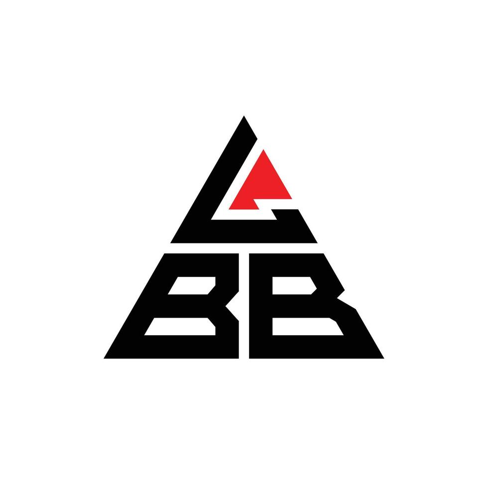 Lbb-Dreieck-Buchstaben-Logo-Design mit Dreiecksform. LBB-Dreieck-Logo-Design-Monogramm. lbb-Dreieck-Vektor-Logo-Vorlage mit roter Farbe. lbb dreieckiges Logo einfaches, elegantes und luxuriöses Logo. vektor