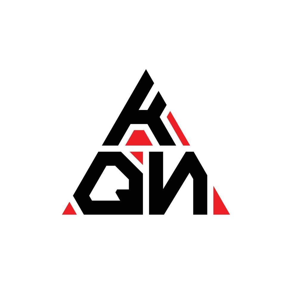 kqn-Dreieck-Buchstaben-Logo-Design mit Dreiecksform. kqn-Dreieck-Logo-Design-Monogramm. kqn-Dreieck-Vektor-Logo-Vorlage mit roter Farbe. kqn dreieckiges Logo einfaches, elegantes und luxuriöses Logo. vektor