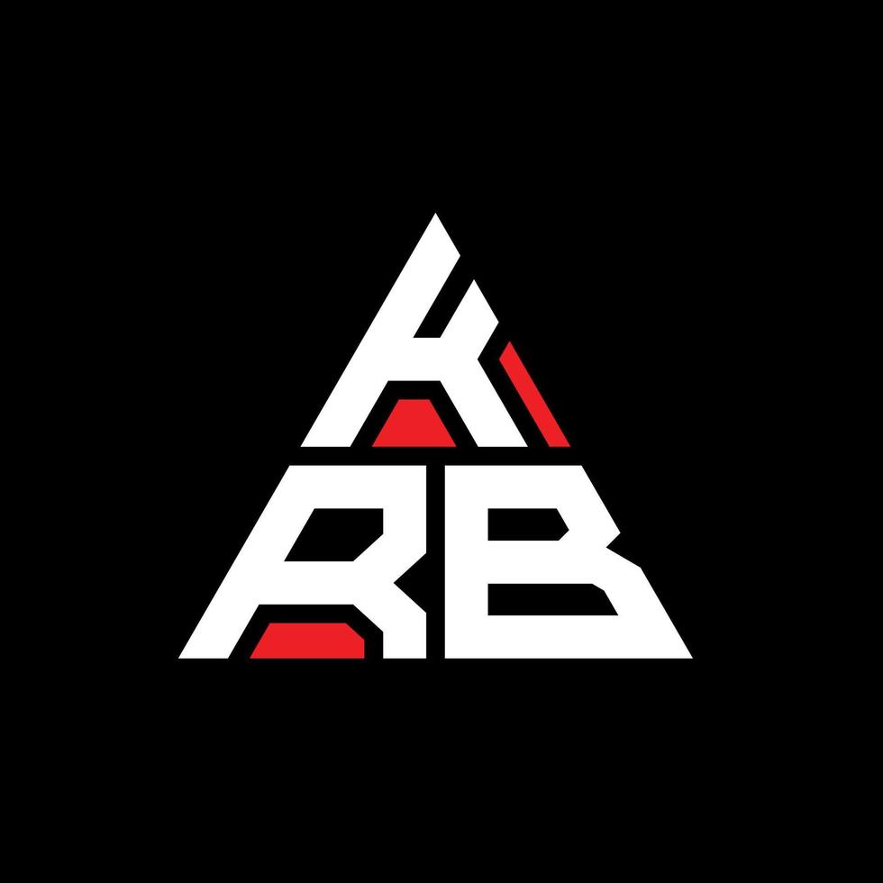 krb Dreiecksbuchstaben-Logo-Design mit Dreiecksform. Krb-Dreieck-Logo-Design-Monogramm. krb-Dreieck-Vektor-Logo-Vorlage mit roter Farbe. krb dreieckiges logo einfaches, elegantes und luxuriöses logo. vektor