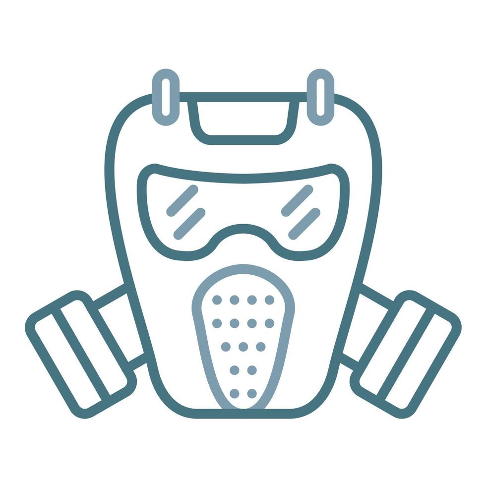 Gasmaskenlinie zweifarbiges Symbol vektor