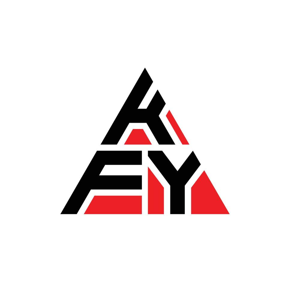 kfy triangel bokstavslogotypdesign med triangelform. kfy triangel logotyp design monogram. kfy triangel vektor logotyp mall med röd färg. kfy triangulär logotyp enkel, elegant och lyxig logotyp.