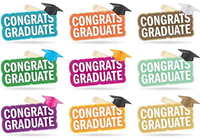 Glückwunsch Graduate Vectors