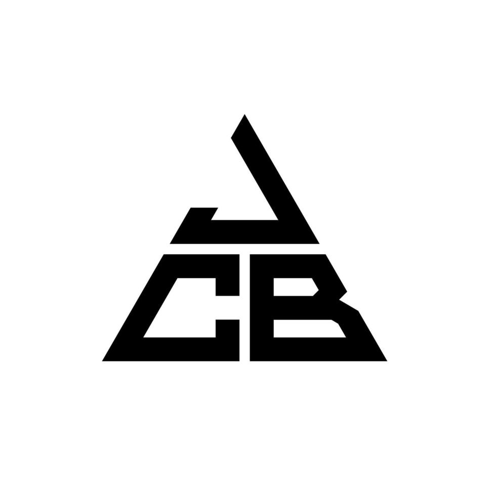 JCB-Dreieck-Buchstaben-Logo-Design mit Dreiecksform. JCB-Dreieck-Logo-Design-Monogramm. Jcb-Dreieck-Vektor-Logo-Vorlage mit roter Farbe. jcb dreieckiges Logo einfaches, elegantes und luxuriöses Logo. vektor
