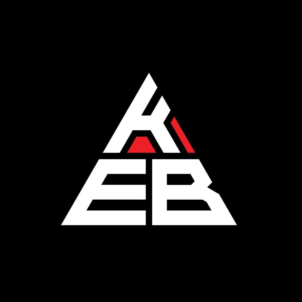 Keb-Dreieck-Buchstaben-Logo-Design mit Dreiecksform. Keb-Dreieck-Logo-Design-Monogramm. Keb-Dreieck-Vektor-Logo-Vorlage mit roter Farbe. Keb dreieckiges Logo einfaches, elegantes und luxuriöses Logo. vektor