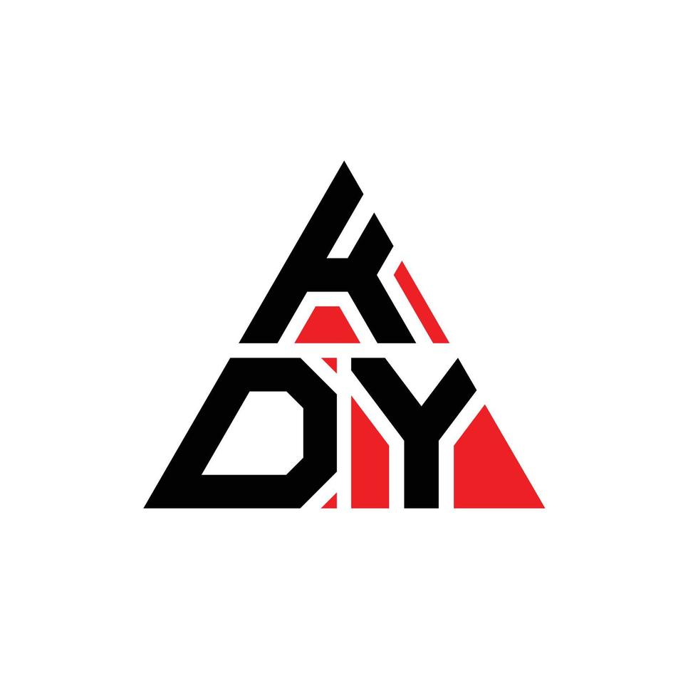 kdy-Dreieck-Buchstaben-Logo-Design mit Dreiecksform. kdy-Dreieck-Logo-Design-Monogramm. kdy-Dreieck-Vektor-Logo-Vorlage mit roter Farbe. kdy dreieckiges Logo einfaches, elegantes und luxuriöses Logo. vektor