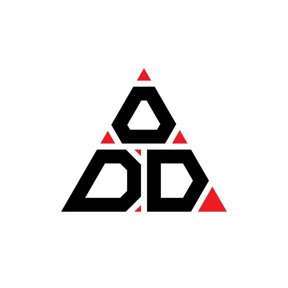 ungerades Dreieck-Buchstaben-Logo-Design mit Dreiecksform. Ungerades Dreieck-Logo-Design-Monogramm. ungerade Dreieck-Vektor-Logo-Vorlage mit roter Farbe. ungerades dreieckiges Logo einfaches, elegantes und luxuriöses Logo. vektor