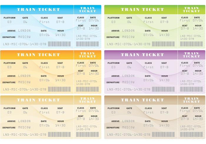 Zugticket-Vektoren vektor